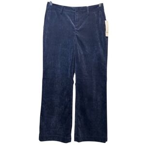 Coldwater Creek Corduroy Pants Trouser Fit Bootcut Relaxed Navy P10 Dark Blue